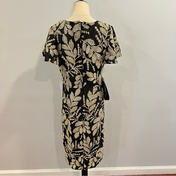 JS COLLECTION Womens Black Flutter Knee Length Formal Dress - New Tag - Reemoly - Picture 10 of 16